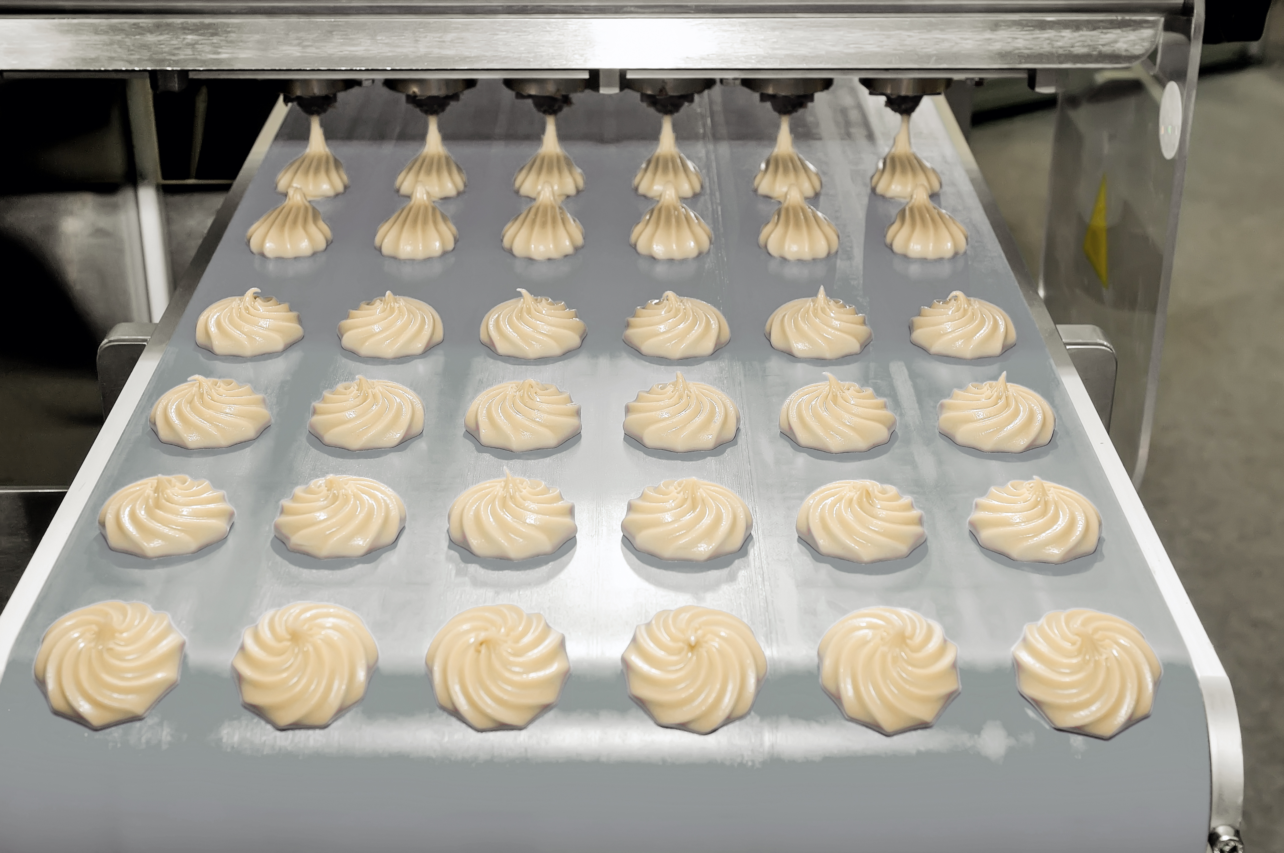 Round,Brown,Cookies,Biscuits,On,Confectionery,Production.